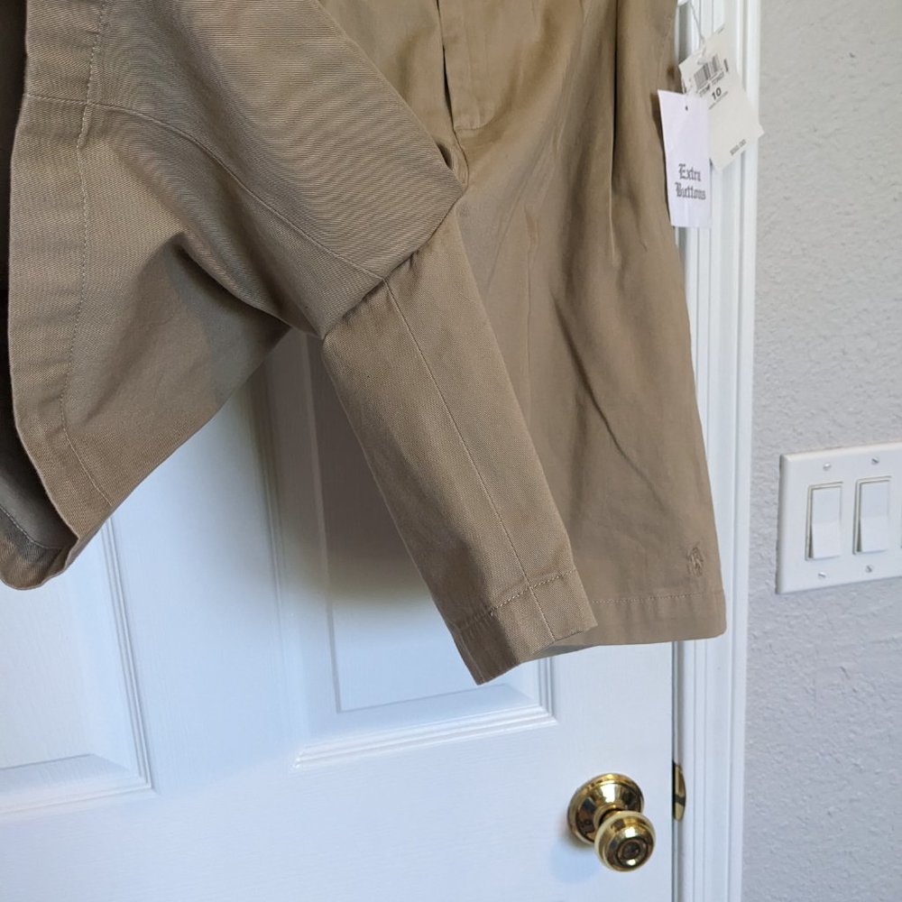 NWT!!! | 90s Vintage Lauren Bermuda Shorts | Tan / Khaki | 10 | 100% Cotton - Picture 6 of 8